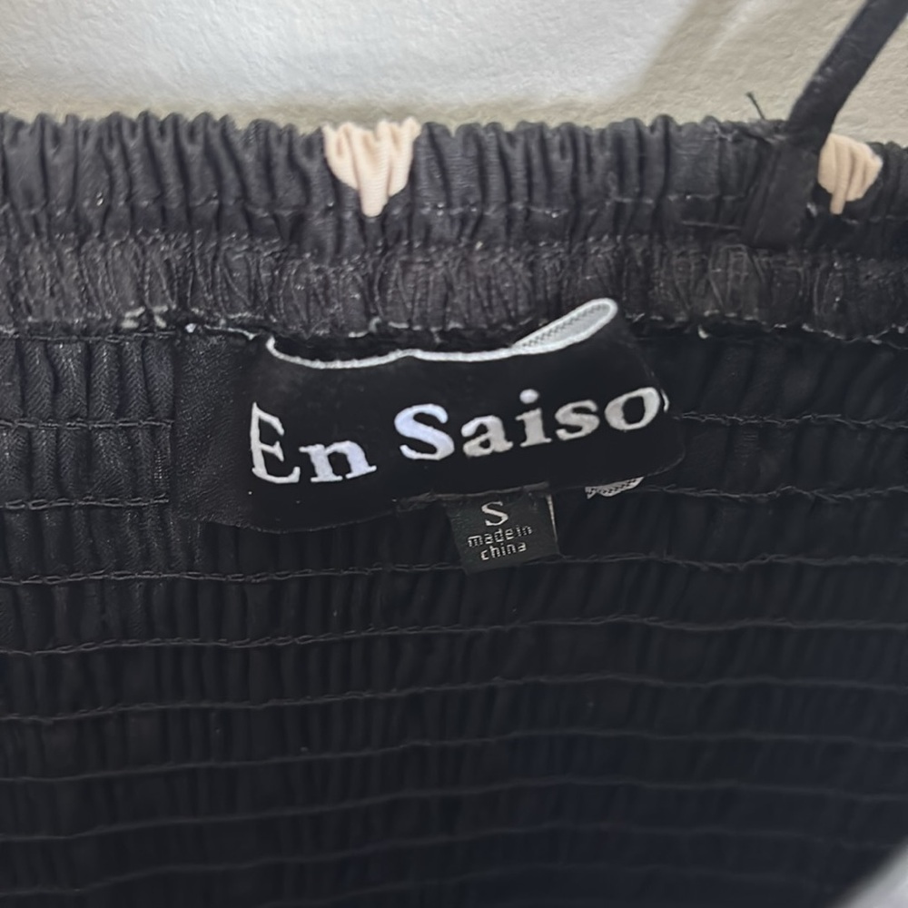 En Saison Black Midi Dress with White Polka Dots - Picture 4 of 13